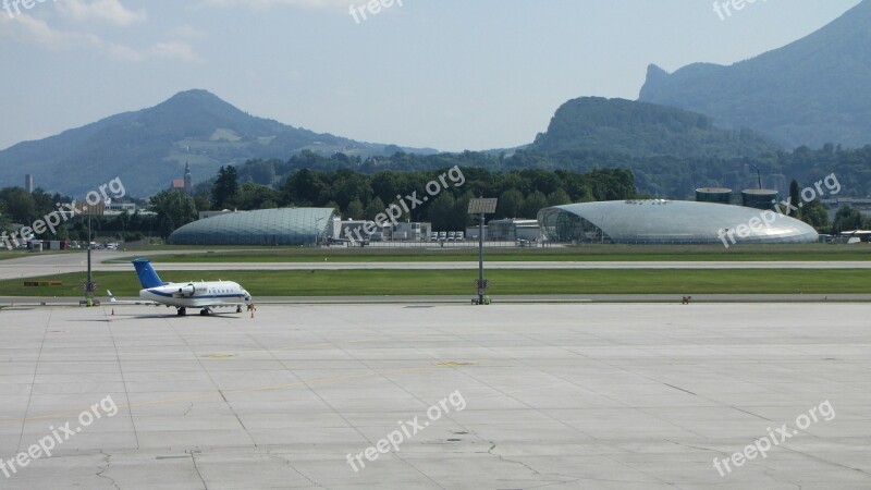 Airport Salzburg Runway Aircraft Flyer