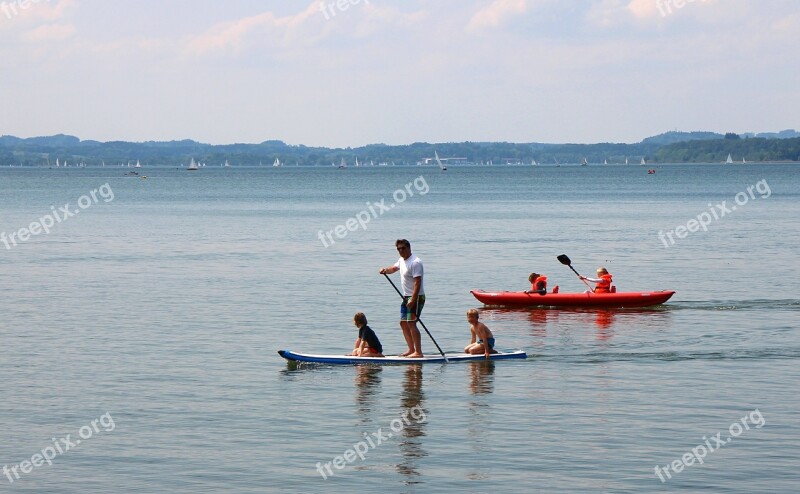 Paddle Surfing Water Sports Lake Water Sport