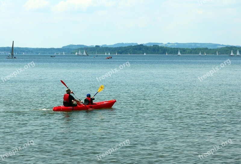 Paddle Canoeing Canoeist Paddler Boat