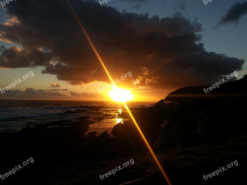 Sunset South Africa Tsitsikamma National Park Africa Shore