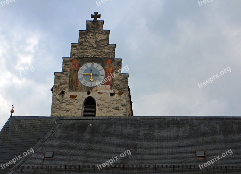 Church Clock Clock Tower Historically Church Clock Face