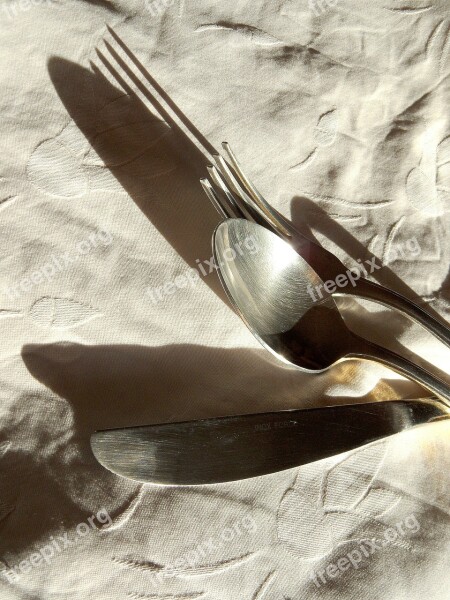 Cutlery Fork Spoon Cloth Table