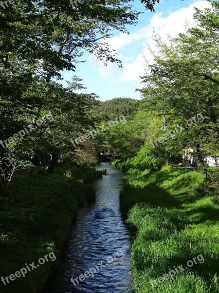 Oshino Hakkai River Clear Stream Fuji World Heritage Site