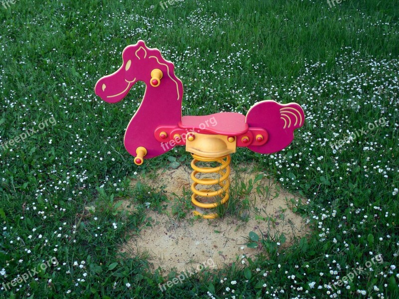 Rocking Horse Horse Seahorses Playground Game Device