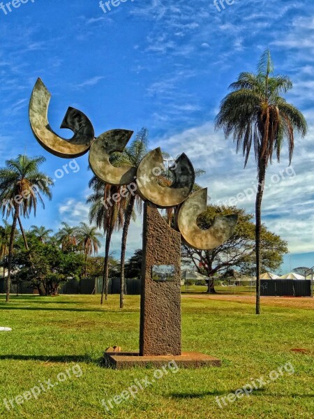 Brasilia Brazil Park Sculpture Artwork