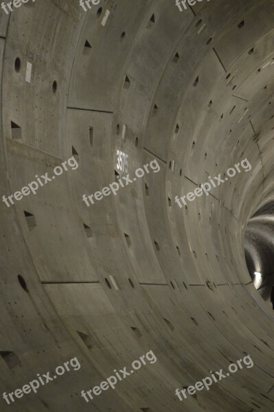 Tunnel Concrete Depth Deep Grey