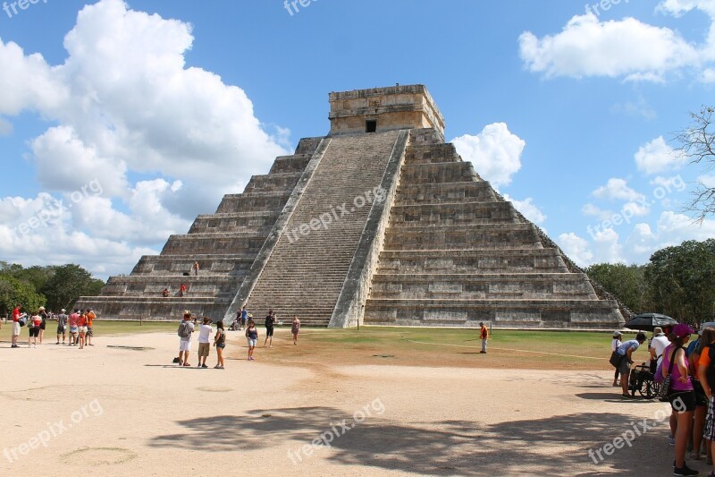 Mexico Chichen Itza Pyramid Kukulcan Free Photos