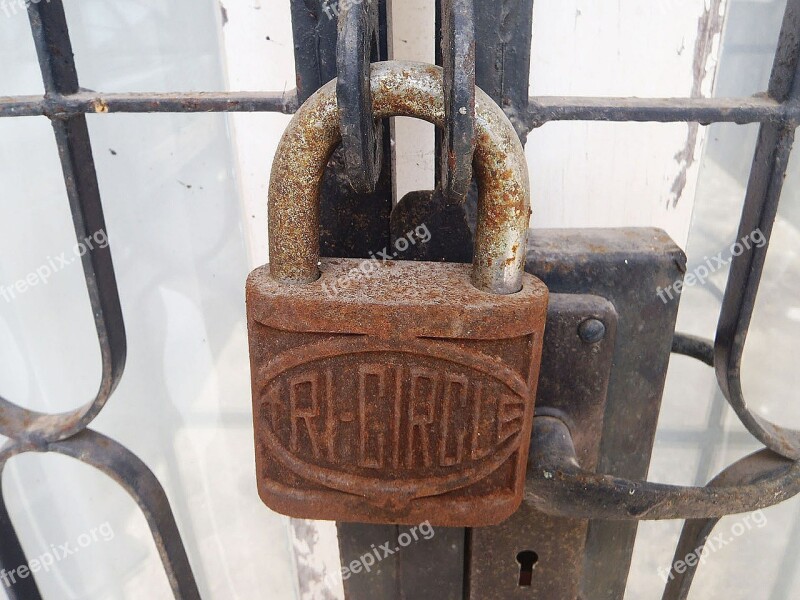 Old Lock Pedal Lock Rusty Lock Free Photos