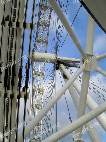 London London Eye Attraction Ferris Wheel Tourist Attraction