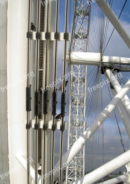 London London Eye Attraction Ferris Wheel Tourist Attraction