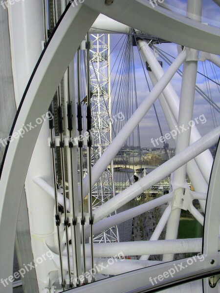 London London Eye Attraction Ferris Wheel Tourist Attraction