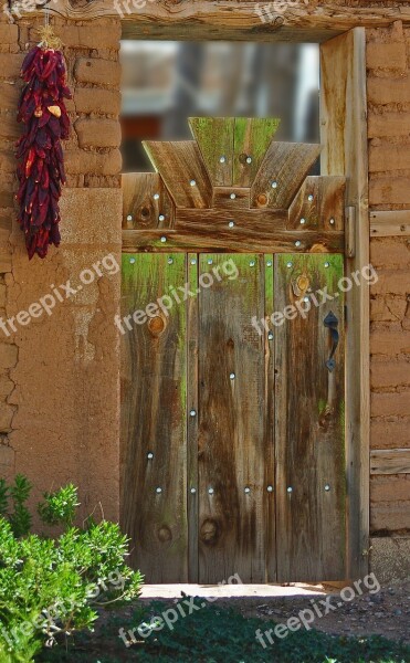 Door Wood Architecture Doorway Spanish