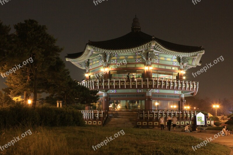 Palgakjeong Cbd Night View Building Hill