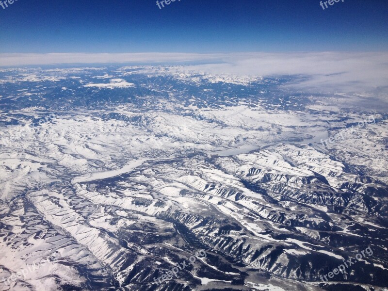 Mountains Aerial View Landscape Mountain Range Earth