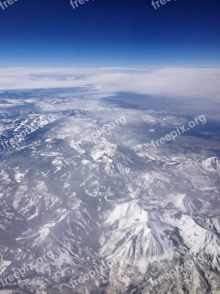 Mountains Aerial View Landscape Mountain Range Earth