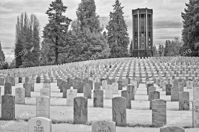 Seattle Cemetery Military Washelli Graves