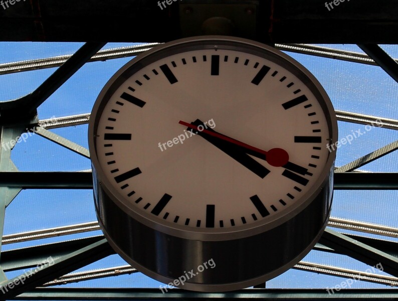 Clock Time Station Clock Sbb Railway Station