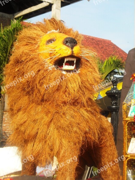 Sculpture Fibers Animals Lion Gear