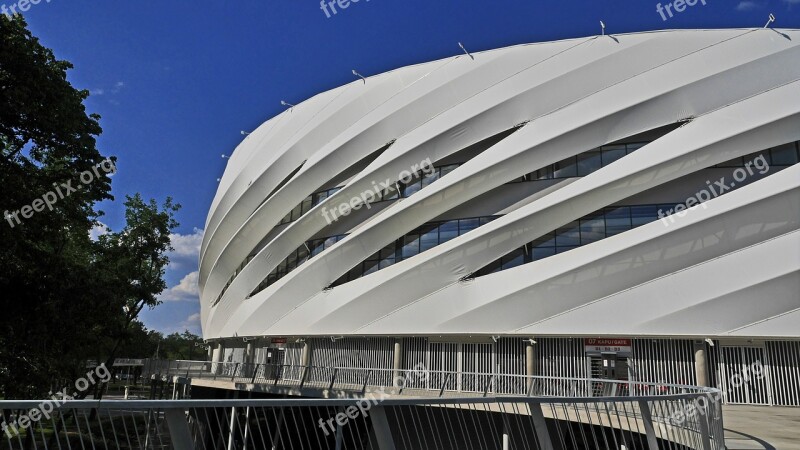 Architecture Modern Stadium Debrecen Hungary Free Photos