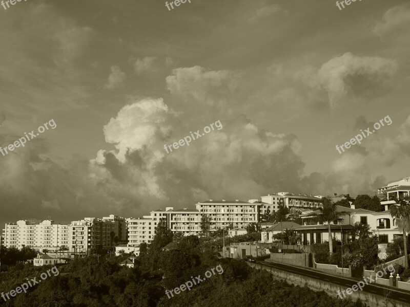 Madeira Funchal Sky Clouds Dramatic