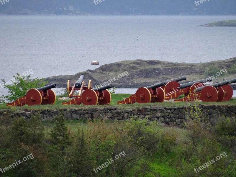 Island Canons Norway Fjord Town