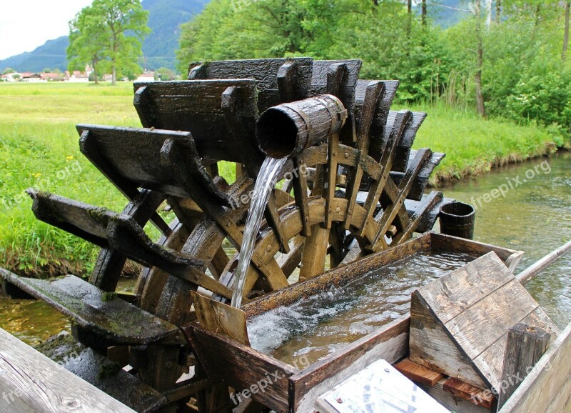 Mill Wheel Waterwheel Water Power Water Bucket