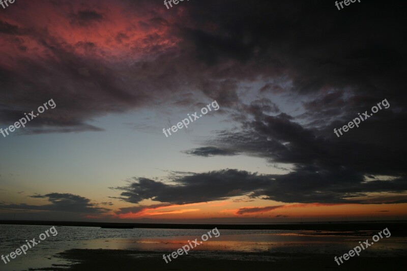 Clouds Night Sunset Dark Sky Sky