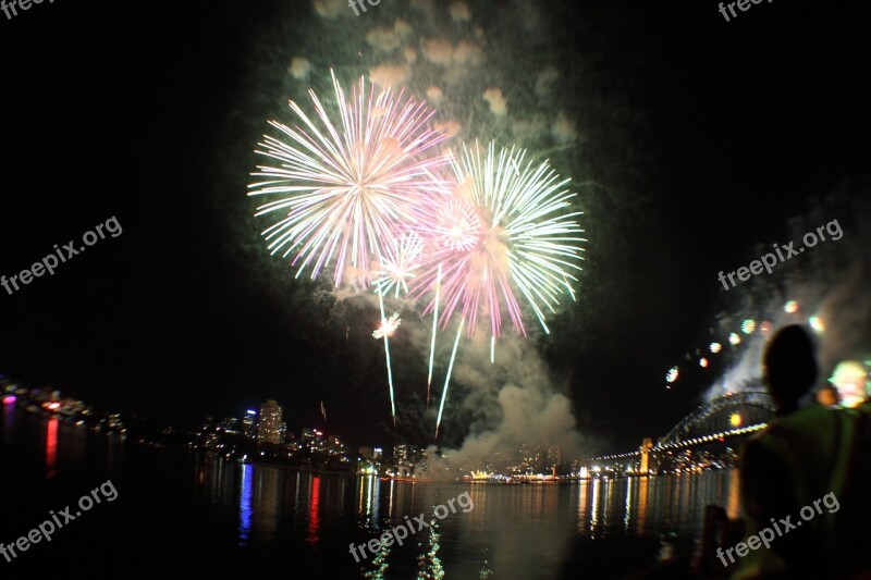 Fireworks Sydney Night Celebration Australia