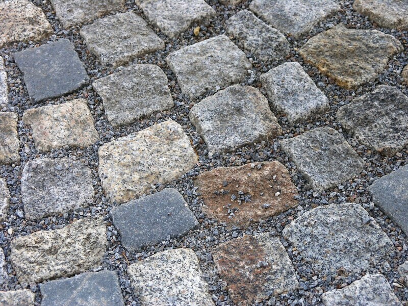 Paving Stones Granite Patch Cobblestones Grey