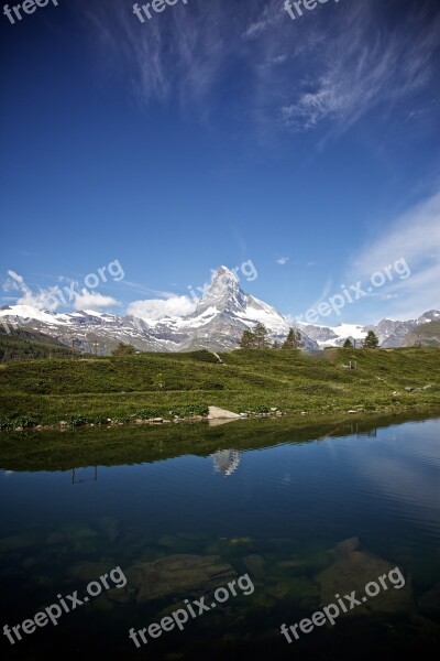 Zermatt Matterhorn Mountain Switzerland Nature