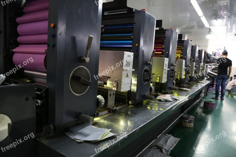 Offset Printing Printing Service Factory Printing Machine Free Photos