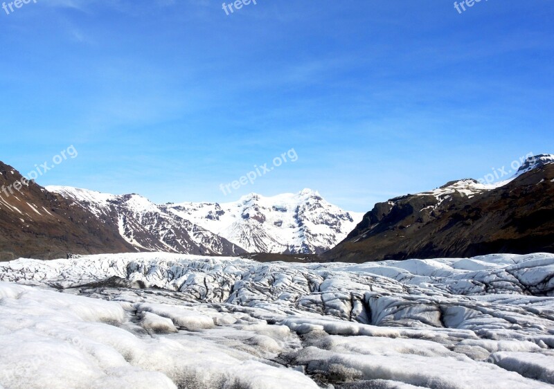 Glacier Ice Land Snow Wild Moutain