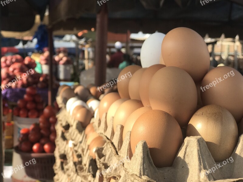 Eggs Market Food Omelette Crates