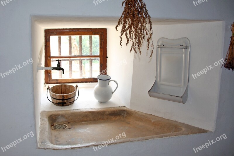 Middle Ages Castle Kitchen Old Sink Bathroom Sink Ancient