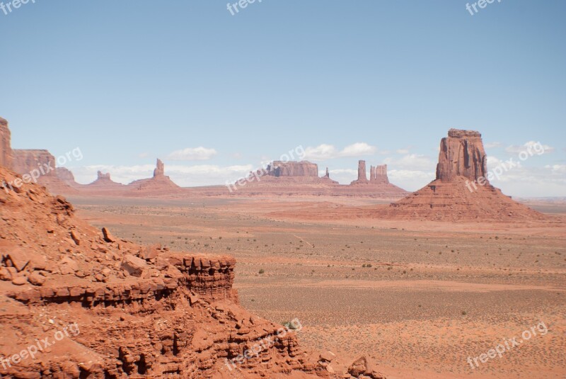 Landscape Desert Usa Arizona Navajo