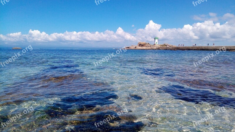 Sea Blue Transparent Lighthouse Port