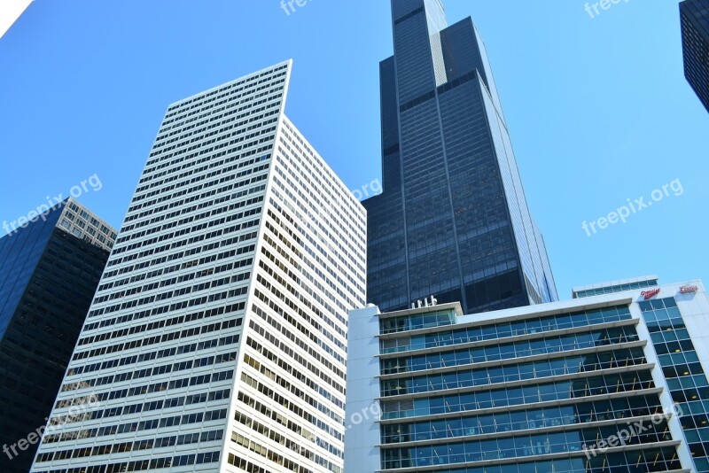 Cityscape City Chicago Chicago Skyline Skyscrapers