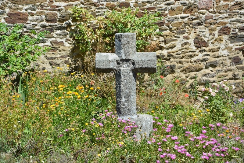 Cross Christian Cross Cross Stone Nature Belief