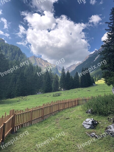 Alps Luka Nature Meadow Mountains