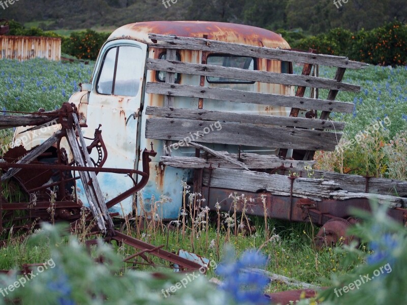 Old Truck Rusty Abandoned Weathered Old