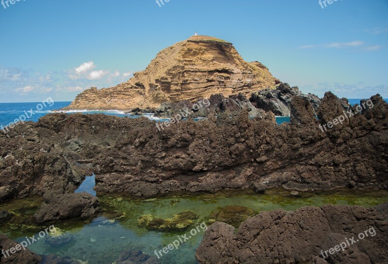 Madeira Porto Moniz Lava Volcanic Rocks