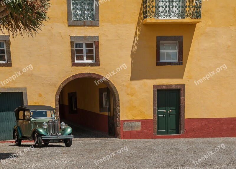 Portugal Madeira Funchal Architecture Old Car