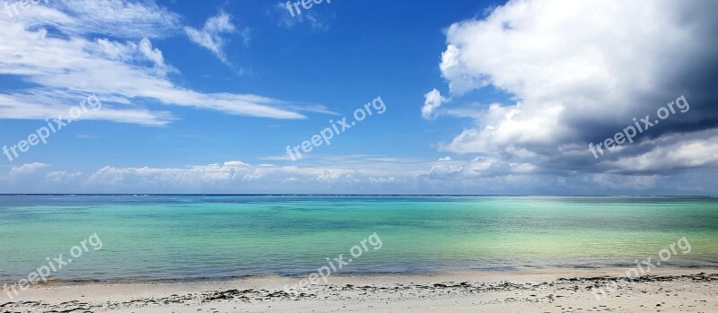 Zanzibar Seaside Coastal Clouds Seascape