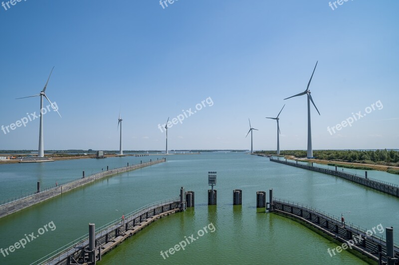 Wind Mill Water Wind Energy Free Photos