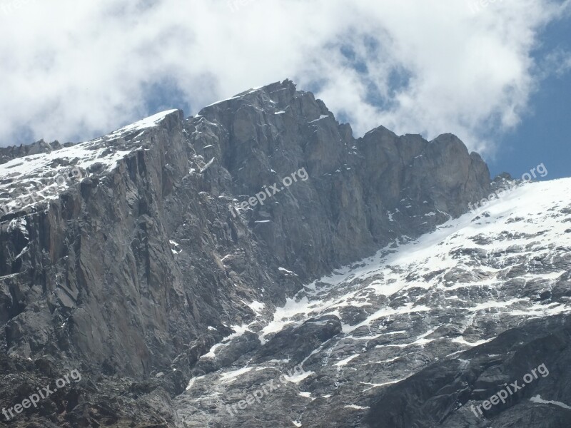 Snow Mountain Peak Cold Sky