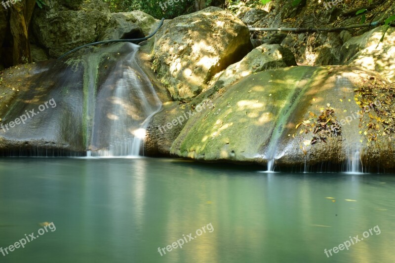 Waterfall Tour Flow Fog Thailand