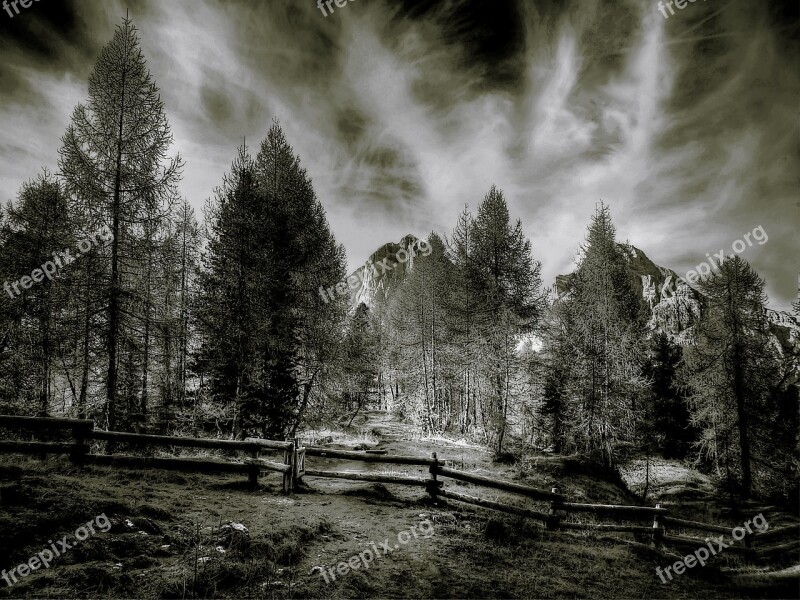 Tofane Dolomites Nature Unesco World Heritage Clouds