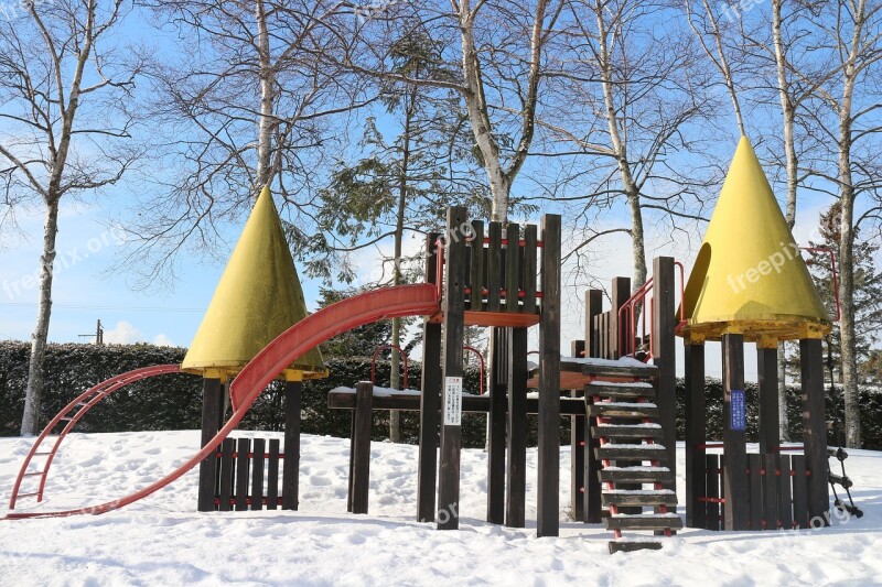 Snow Amusement Park Facilities For Children Park Free Photos