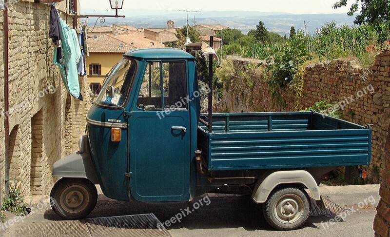 Italy Auto Classic Tricycle Platform Truck