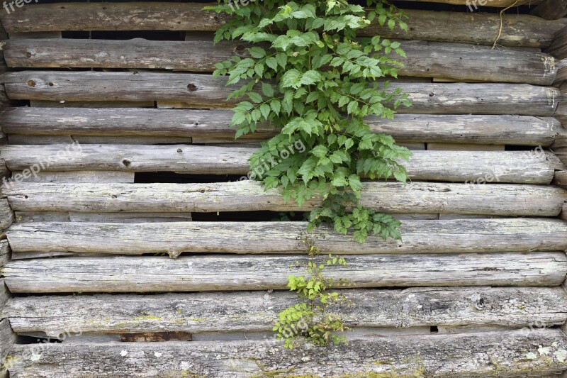 Old Wooden Wall Exterior Grunge Log Cabin Building